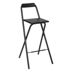 SILLA ALTA PLEGABLE NEGRA LOUNA