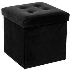 121470H PUF PLEGABLE DE TERCIOPELO NEGRO LYSANDER