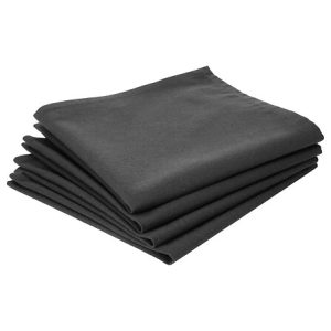 SET 4 SERVILLETAS DE ALGODON GRIS PIZARRA 40X40CM