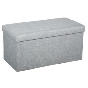 PROMOCION! PUF TOMAZ PLEGABLE GRIS CLARO DOBLE