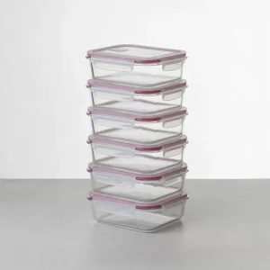 Set 4 Tapers de Cristal de Borosilicato Transparente con Válvula de 1500 ml