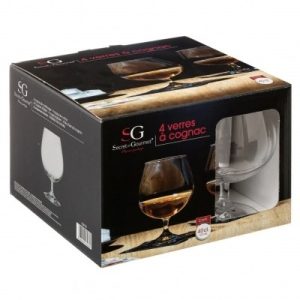 CAJA 4 COPAS DE COGNAC 40CL
