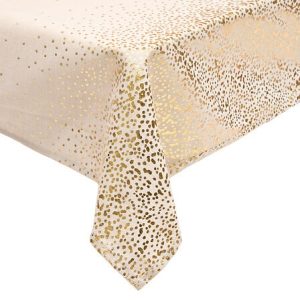 MANTEL IMPRESO LEOPARDO.140X240CM.BEIGE