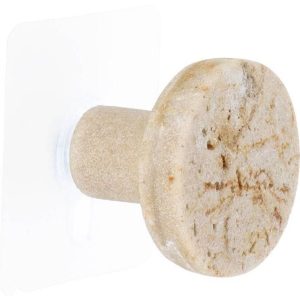 GANCHO POLIRESINA DIAM 5CM CON ADHESIVO EFECTO MARMOL
