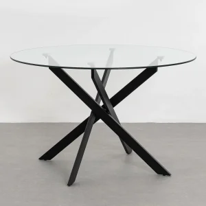 Mesa de comedor Neva negra de 120cm