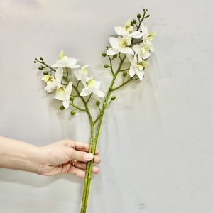 ¡OFERTA! 2 RAMAS ARTIFICIALES PLANTA ARTIFICIAL PHALAENOPSIS BLANCA 50CM